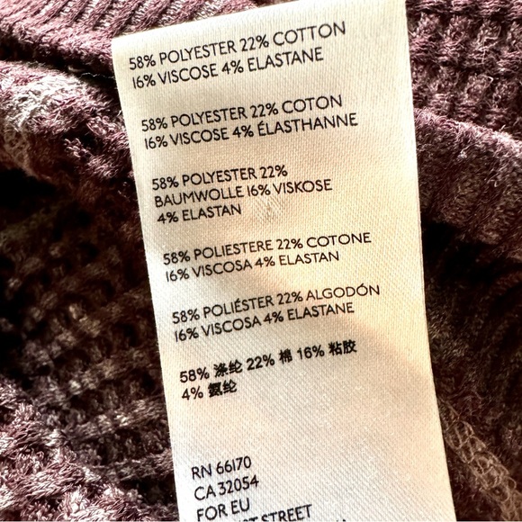 We the Free West End V-Back Top Waffle Thermal Knit Oversized Slouchy Grunge XS - Picture 14 of 14